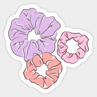 cute hair scrunchie Sticker